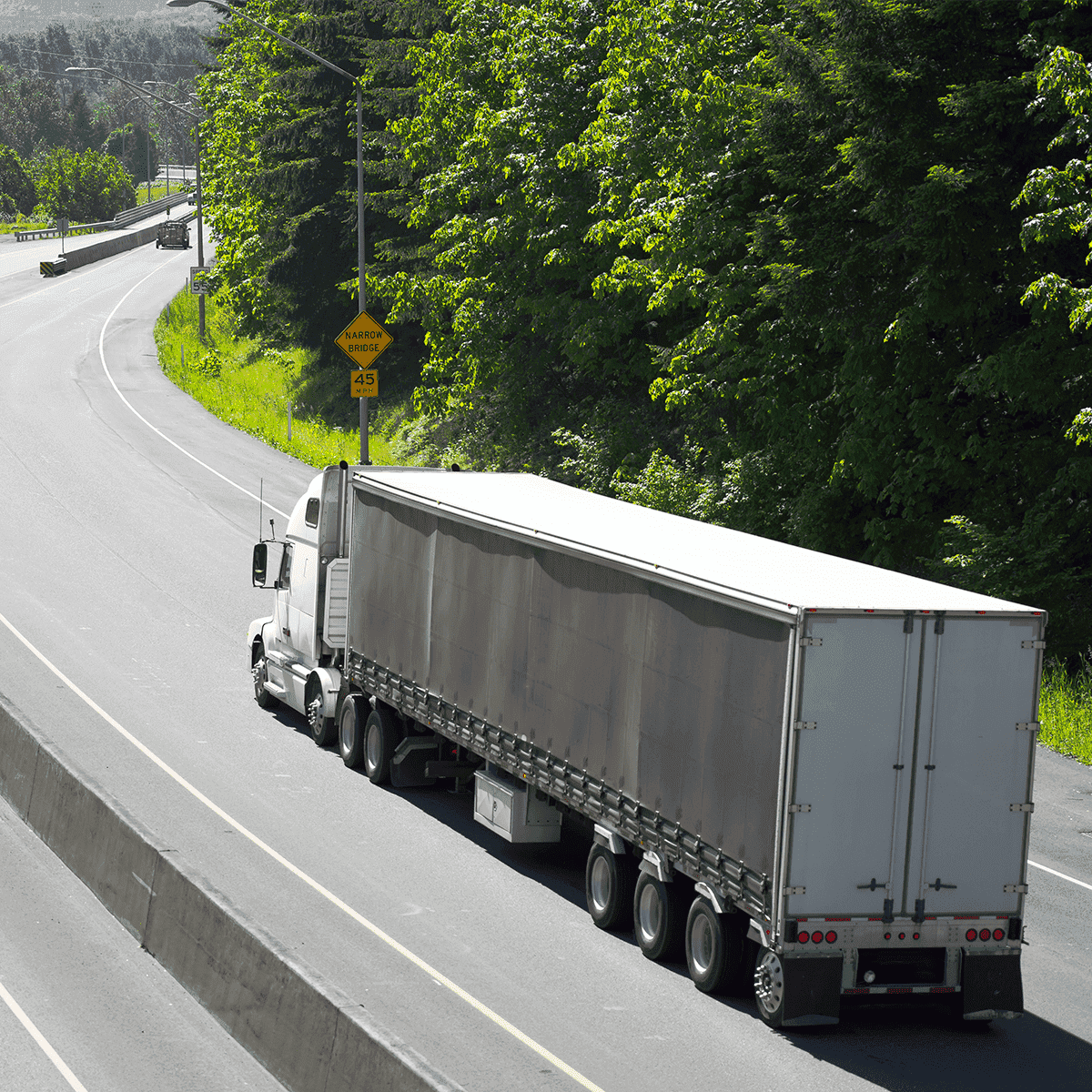 Truck on highway